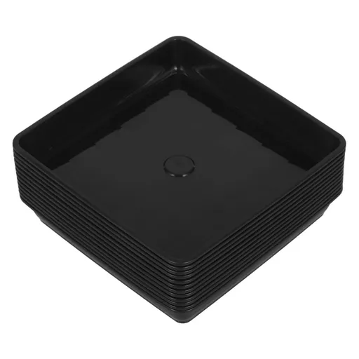 12-Pack Square Flower Pot Saucers for Garden Use, and Practical Plant Drip Trays for Indoor and Outdoor Gardening