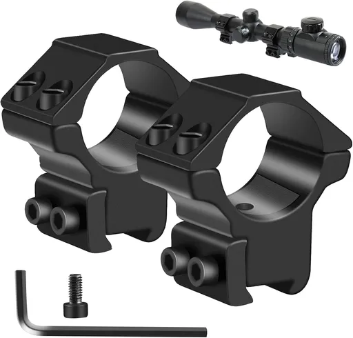 1'' Dovetail Scope Rings, 2 Pack High Profile or Medium Profile 1 Inch Scope Mount Rings for 11mm Dovetail Rails