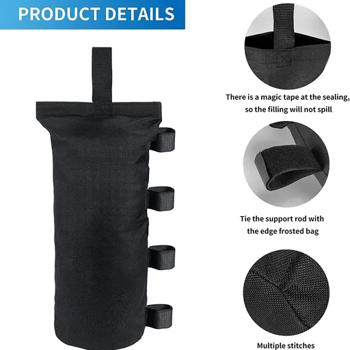 Heavy Duty Canopy Weight Bags for Pop up Canopy Tent, Leg Canopy Weights Sand Bags for Instant Outdoor Set of 4(Without Sand)