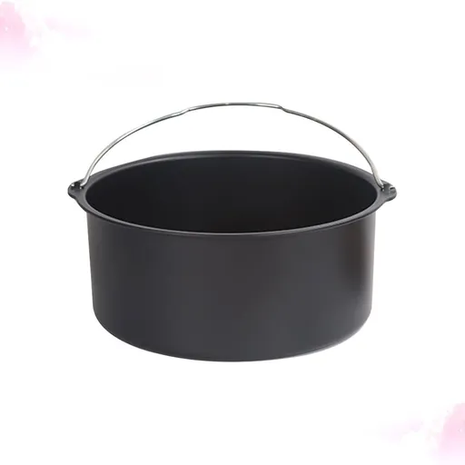 Black Frying Pot for Kitchen Use Compatible with Gas Stove Induction and Electric