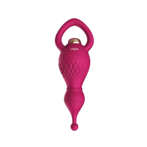 House Of Dasein Vibrator Silicone Vibrating Soft Anal Beads With Handle Butt Plug - Pink