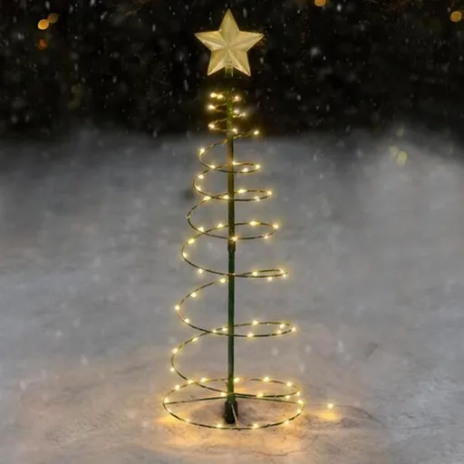 LED Christmas Tree Lights Christmas Tree Spiral String Lamps Xmas Decoration for Garden and Lawn