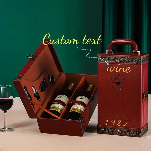 Red wine gift box, wine accessories, personalized wine box, custom text wine box, wine cooling barrels, Australia wine gift