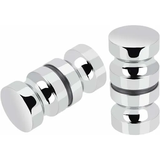 2 Pairs Stainless Steel Sliding Shower Door Knobs Glass Shower Door Handles For Bathroom Kitchen Home Office Hotel