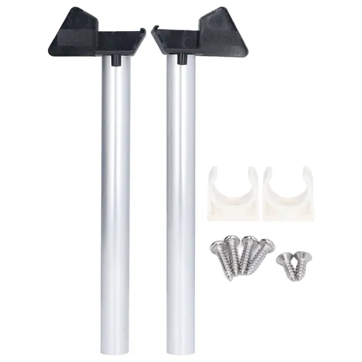 2Pcs Greenhouse Rain Gutter Drains Silver Drainage Downpipe Gutter Kit Gutter Water Butt Pipe Kit