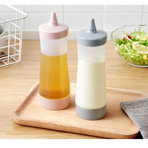 3 Pcs Squeeze Squirt Condiment Bottles Ketchup Mustard Sauce Containers for Kitchen Condiment (3 pcs)