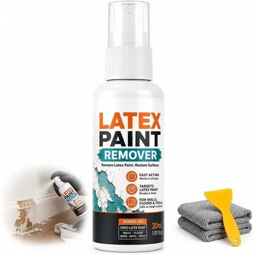 Multi-Surface Latex Paint Remover Spray, Latex Paint Remover ,Quickly Removes Fresh & Dried Latex Paint, Residue & Coating Buildup from Wood, Glass, Metal, Tile, Stone & More