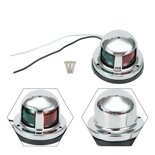 12V Led Marine Navigation Light 2 In 1 Bow Light For Boats Yachts Pontoons Stainless Steel Waterproof Ip65 Red Green Boat Light