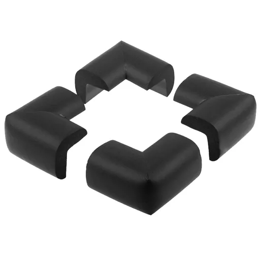Corner Protector Set 4 Pieces Baby Proofing Table Bumper Guard Soft Foam Safe Cushion Black