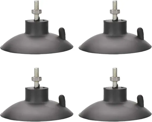 4 PCs French Fry Suction Cup Feet Commercial Suction Cup Feet with Screws for Industrial Commercial French Fry Cutter (Black)