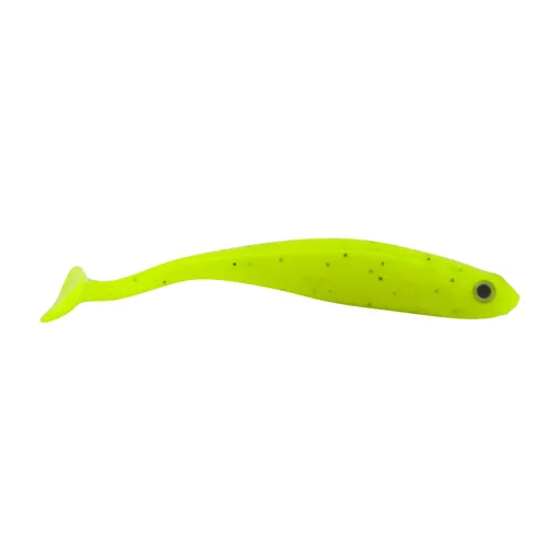 Swimerz Soft Shad 100mm Paddle Tail lure, Chartruese, 6 pack