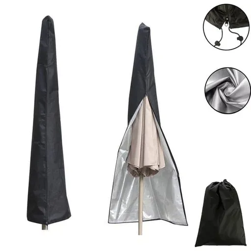 Waterproof Dustproof UV-Protected Parasol Cover, 240x57x57cm