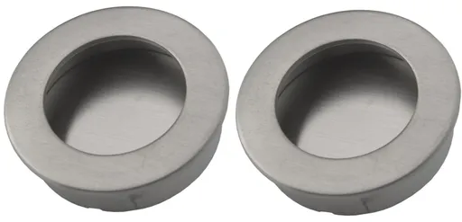 Pull handle - Brushed stainless steel - Round - Ø40mm - Sliding door handle - Set of 2