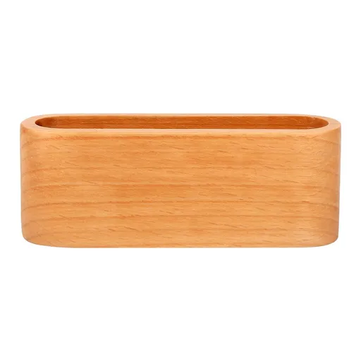 1Pc Creative Wooden Business Card Holder Case Storage Box Organizer Office Desktop Ornaments