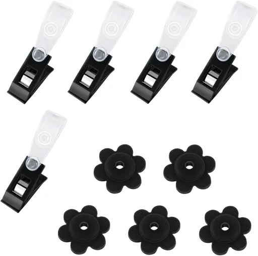 Garden Flag Rubber Stoppers and Tiger 10 Pieces Pack Stand Holder Pole Anti-Wind Clips for Flags Stopper Yard Clip Stops Accessories Poles