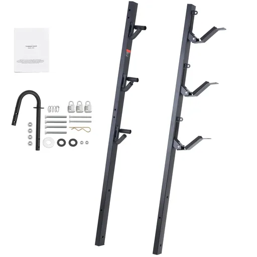 Trimmer Rack, 3 Place Weeder Trimmer Rack, Locking Trim Holder Landscape Trailer Rack Carrier Mount on Open Pickup/Trailer Enclosed Trailers, Pair