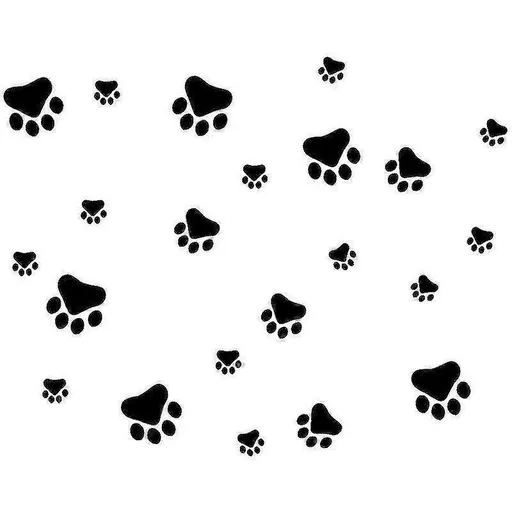 Dog Wall Decal Removable Vinyl Paw Prints Decoration Non-Toxic PVC