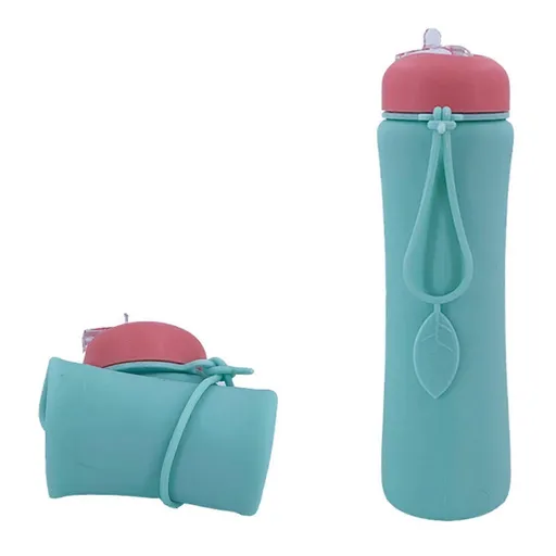 Silica Gel Folding Water Bottle For Hiking And Travel Lightweight And Flexible Silicone Water Bottle