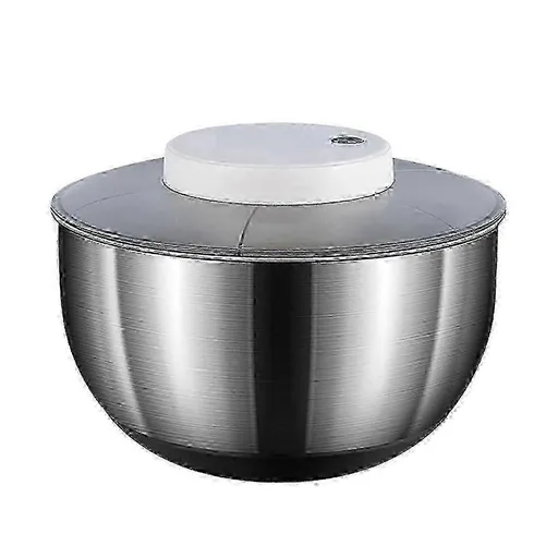 4.5L Electric Salad Spinner Vegetable Washer Silver White