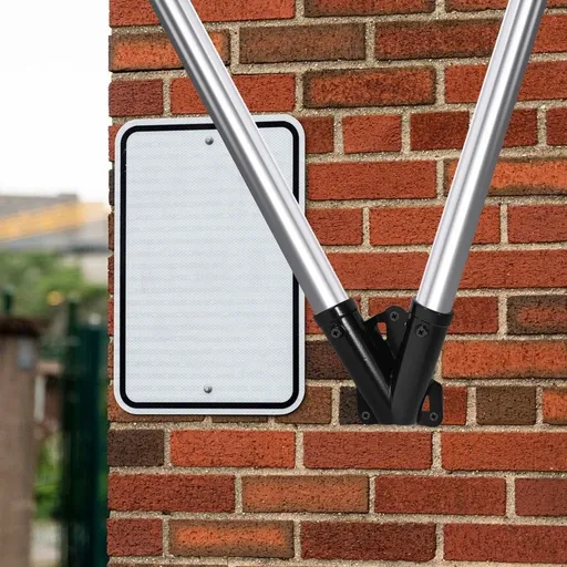 Aluminum Alloy Dual Flag Pole Holder Wall Mount Bracket, Weatherproof Outdoor Support for Flags and Banners