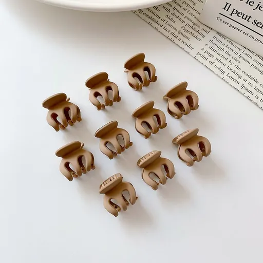 Mi You Acrylic Shark Hair Clip Small Coffee (10 small OPP)