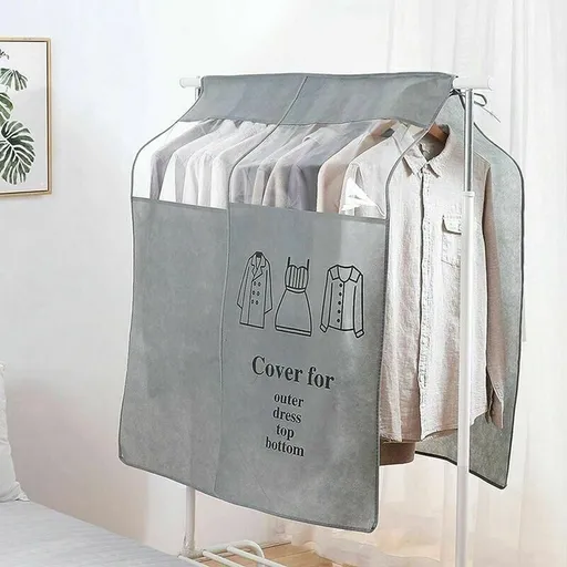 Gray Universal Dustproof Clothing Cover, 90 x 110 cm