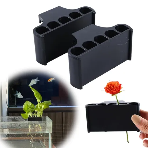 2PC Aquarium Plant Holder for Tank - Fish Tank Plant Holder Top Hanging Plastic Aquatic Plant Cup -Suitable for Fish Tank Aquaponi