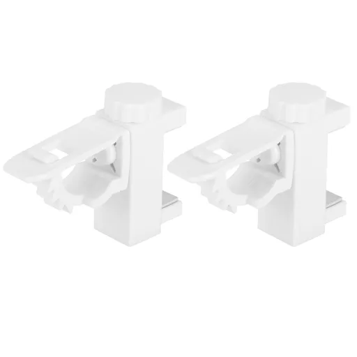 Curtain Rod Pole Holder Multipurpose Hanging Rod Clamp Hanger Organizer 1KG‑2KG Load Capacity