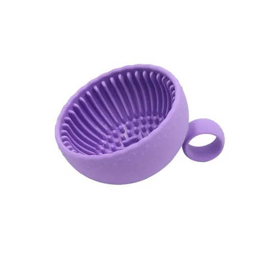Silicone Makeup Brush Cleaner Bowl,Reusable Cosmetic Brush Cleaning Bowl, Easy To Use Silicone Makeup Brush Cleaning Mats