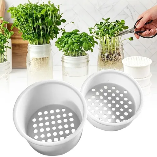 Microgreens Growing Kit 2 Pack Deep & Shallow Hydroponic Sprouting Trays For Indoor Gardening Easy Indoor Microgreens Grower For Kitchen Herb Gardening And Home Growing