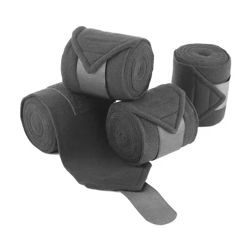 Breathable Fleece Horse Leg Wraps - Polar Fleece Polo Bandages for Horse Leg Protection - Durable Shock Absorption Equestrian Supplies - Gray 4-Pack 200x12cm