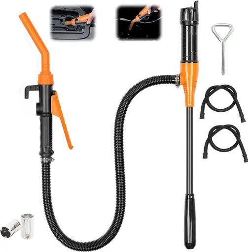 Portable Power Battery Pump, 2025 Upgrade Portable Fuel Transfer Pump Battery Operated Electric Siphon Pump for gasoline, Gas Pump for Gas Can Fuel Diesel Water Transfer
