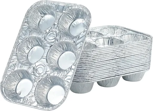 (10pack Muffin Pan 6-Cup Cupcake Aluminum Pans Favorite Muffin Tin Size for Baking Cupcakes Muffins and Mini Pies - Standard Size