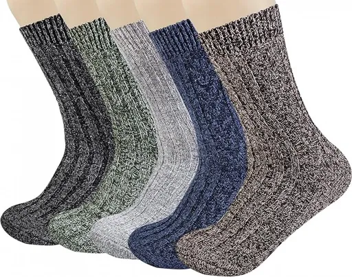 House Socks - 5 Pairs - Non-Slip Socks - Women's House Socks - Wool House Socks - Size 41-45 - Warm - Heated Socks - Fluffy Socks - Slipper Socks - Winter Socks - Thick Socks - Bed Socks - Lined Socks - Gift Idea - Christmas - Christmas Gift for Wome