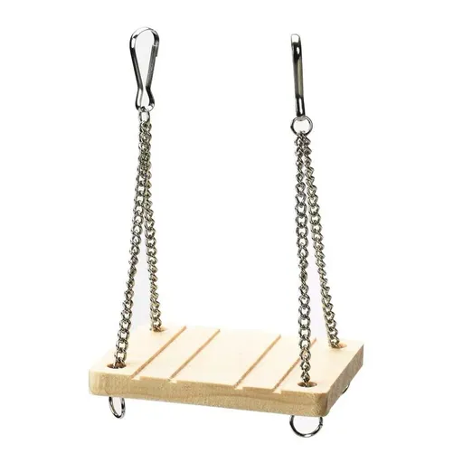 Wooden Swing with Adjustable Hanging Chain for Mouse Rat and Dwarf Hamster Hanging Bed Hammock Cage Exercise Toy