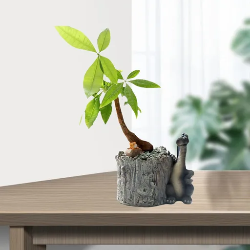 Dinosaur Shape Resin Flower Pot with Drain Hole for Succulent Plants, Animal Planters, Home Office, Indoor, Outdoor
