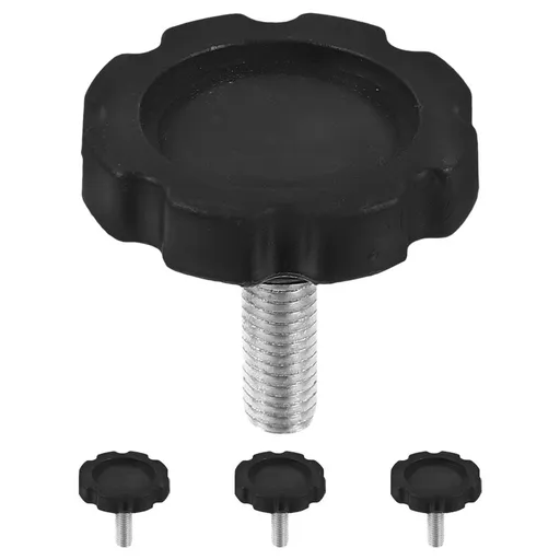4-Pack Outdoor Patio Umbrella Tightening Screws with Sturdy Black Knobs for Secure Fit and Easy Adjustment