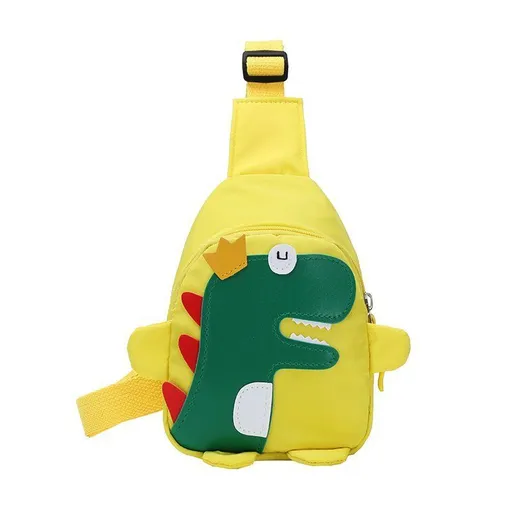Cute Children Sling Bag Small Cartoon Crown Dinosaur Crossbody Shoulder Bag Coin Purse Waist Backpack Nylon for kid