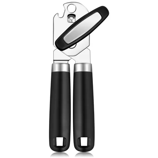 Can Opener Manual Handheld Strong Manual Can Opener Smooth Edge Cut, Can Opener Heavy Duty, Comfortable Soft Handle