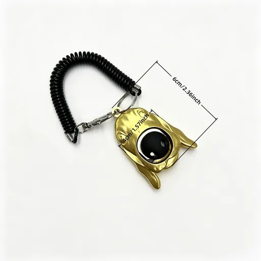 Premium Zinc Alloy Pet Training Clicker with Anti-Slip Grip, Available in Dog-Head and Paw-Print Designs, Featuring Dual Lanyard or Bracelet Options for Interactive Obedience Sessions at Home or Outdoor Parks. (Dog‑head, Bracelet)