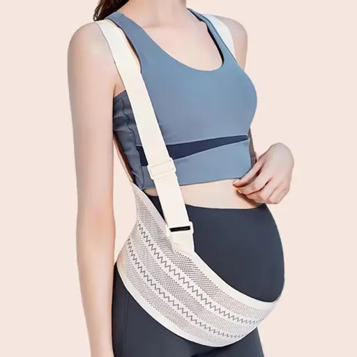 Maternity Belly Support Band for Waist 106-120cm – Adjustable Prenatal Abdominal Brace with Breathable Mesh Fabric and Heart-Shaped Cushion Pad, Lightweight Pregnancy Waist Belt for Daily Comfort (Skin Color,XXL)