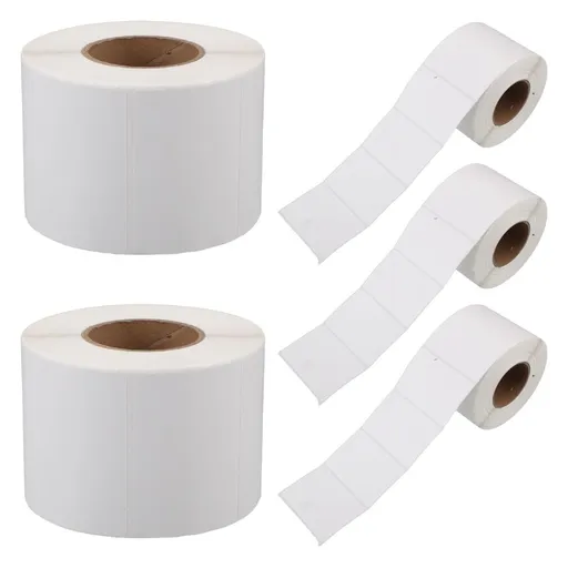 Durable White Thermal Printer Labels, Heat and Water Resistant, Easy to Print