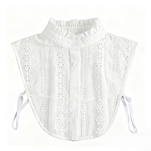 2 pieces of women's fake collars, new style, pure cotton jacquard, fungus edge decoration shirt collar, autumn and winter new style, professional fake collar
