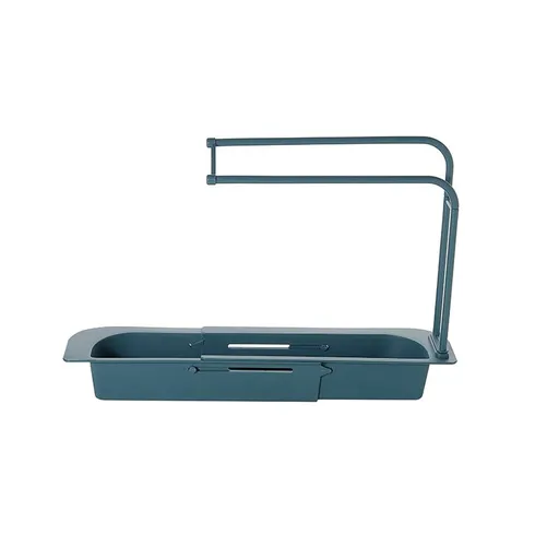Sink Holder,Expandable Storage Drain Basket Rack with Dish Cloth Hanger and Sponge Soap Holder Drainer Sink Tray for Home