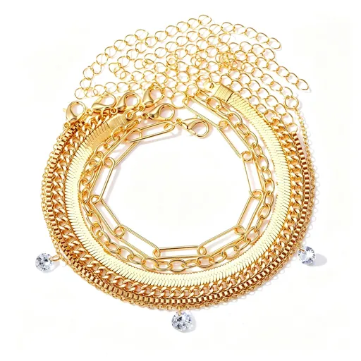 Retro Layered Irregular Bracelet Set Women Fashion Bangle Set h562 Nice Christmas Present