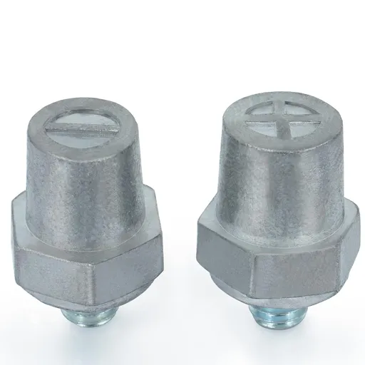 1 Pair, 3/8"-16 Thread Male Battery Post, Lead Made, Side Post to Top Post Battery Adapter, Battery Terminal Extender for Top Post Battery Terminal, Battery Post Extender by