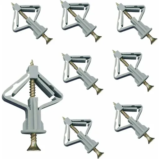 150 Pieces Plasterboard Anchors, Plasterboard Anchors With Screws, Plasterboard Wall Fixings, Hollow Wall Fixings, For