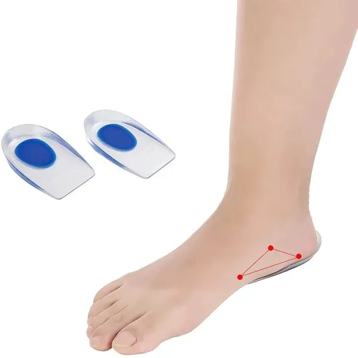 Gel Heel Cushions for Heel Pain Relief (1 Pairs) Plantar Fasciitis Heel Cups | Silicone Cup Pads for Heel Spurs