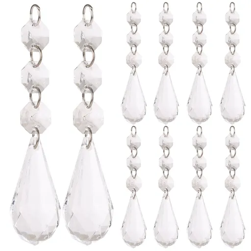 DIY Transparent Acrylic Ball Bead Hanging Pendant Decoration Ornament Accessory (F)