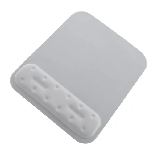 Ergonomic Grey Memory Foam Mouse Pad with Wrist Support for Computer Use